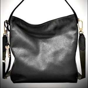 Fossil Maya Hobo in Black Leather